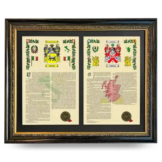 Double Armorial History Framed - Heirloom