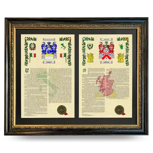 Double Armorial History Framed - Heirloom