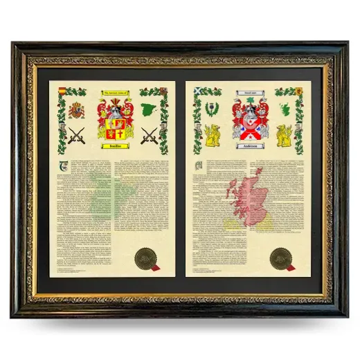 Double Armorial History Framed - Heirloom