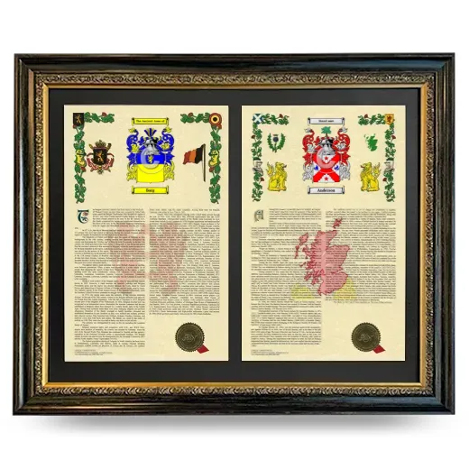 Double Armorial History Framed - Heirloom
