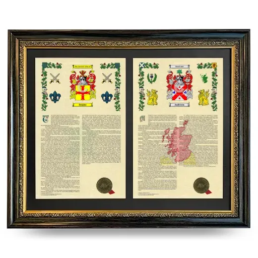 Double Armorial History Framed - Heirloom