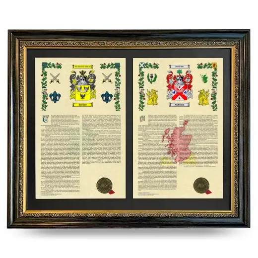 Double Armorial History Framed - Heirloom