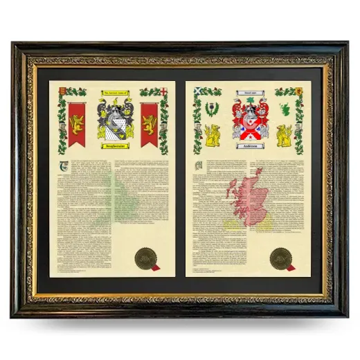 Double Armorial History Framed - Heirloom