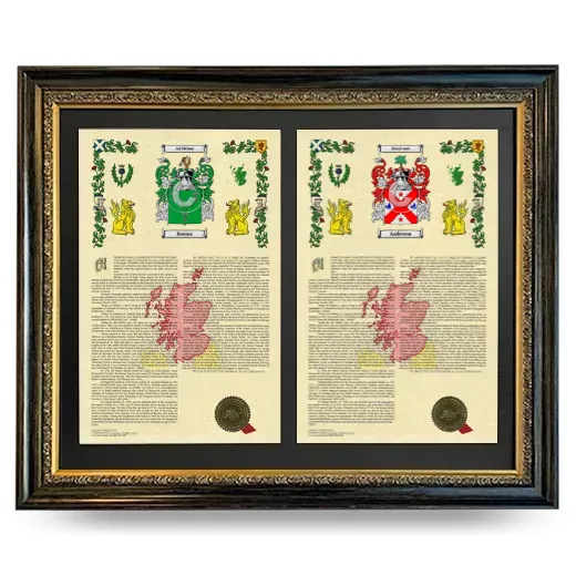 Double Armorial History Framed - Heirloom