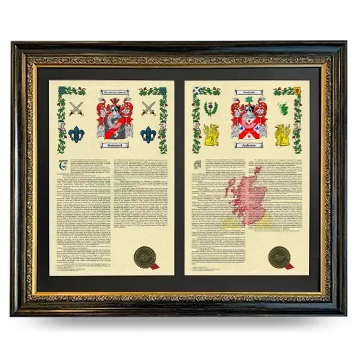 Double Armorial History Framed - Heirloom