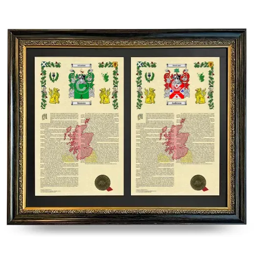 Double Armorial History Framed - Heirloom