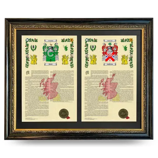 Double Armorial History Framed - Heirloom