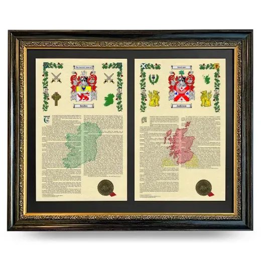 Double Armorial History Framed - Heirloom