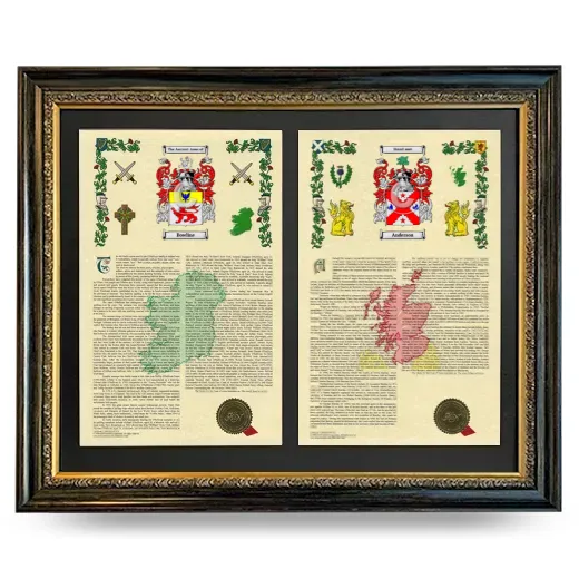 Double Armorial History Framed - Heirloom