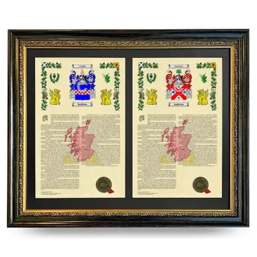 Double Armorial History Framed - Heirloom