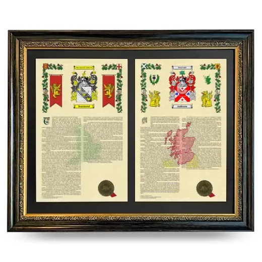 Double Armorial History Framed - Heirloom