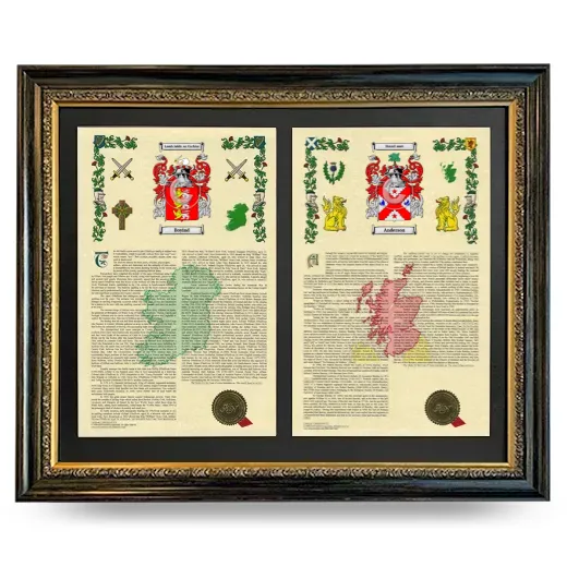 Double Armorial History Framed - Heirloom