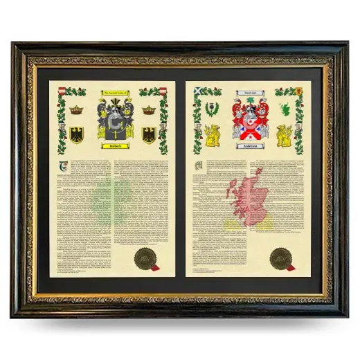 Double Armorial History Framed - Heirloom