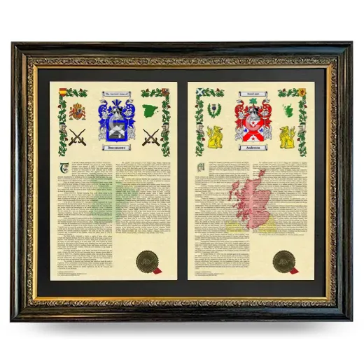 Double Armorial History Framed - Heirloom