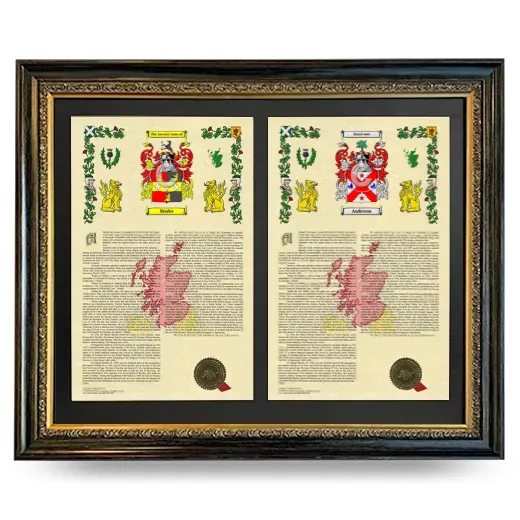 Double Armorial History Framed - Heirloom
