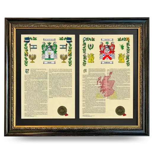 Double Armorial History Framed - Heirloom