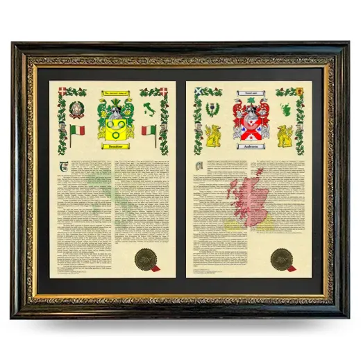 Double Armorial History Framed - Heirloom