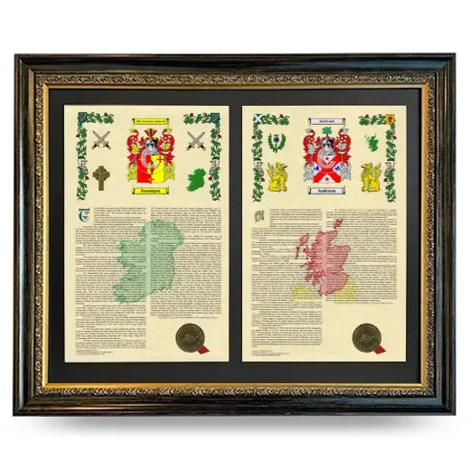 Double Armorial History Framed - Heirloom