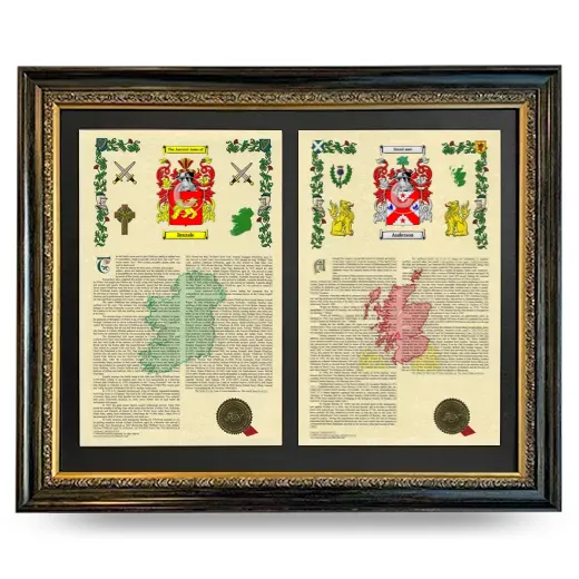 Double Armorial History Framed - Heirloom