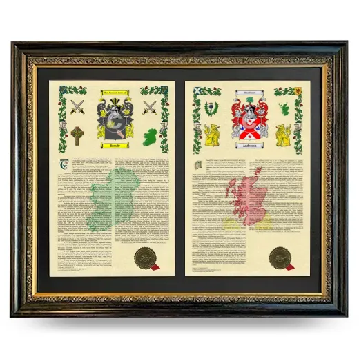 Double Armorial History Framed - Heirloom