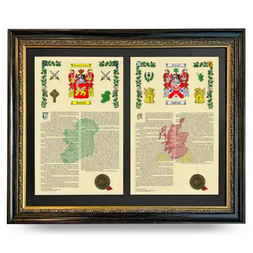 Double Armorial History Framed - Heirloom