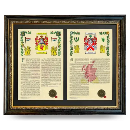Double Armorial History Framed - Heirloom