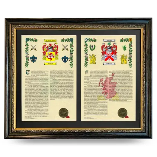 Double Armorial History Framed - Heirloom