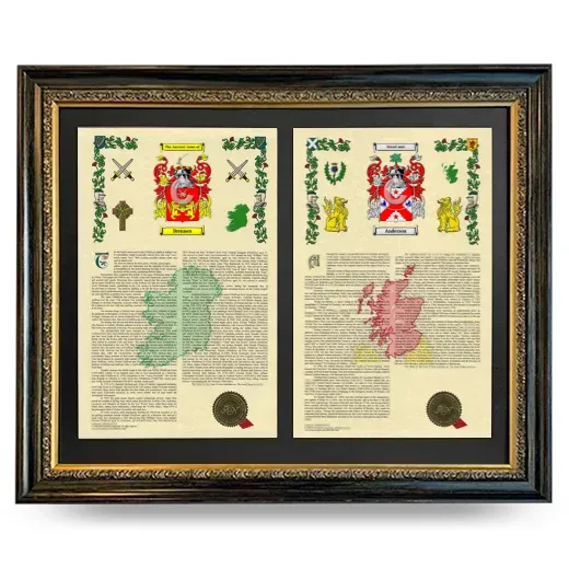 Double Armorial History Framed - Heirloom