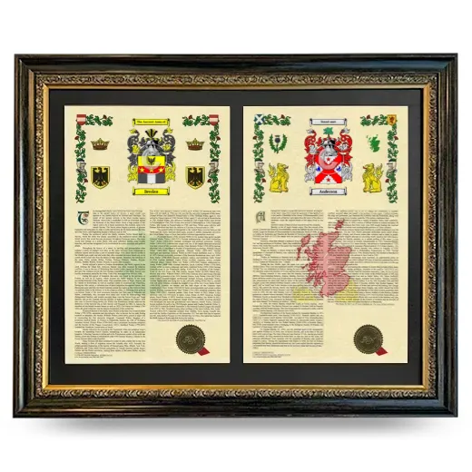 Double Armorial History Framed - Heirloom