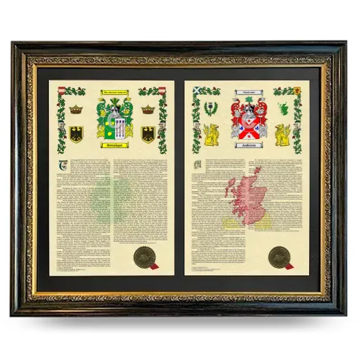 Double Armorial History Framed - Heirloom