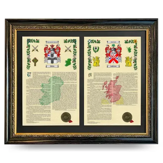 Double Armorial History Framed - Heirloom