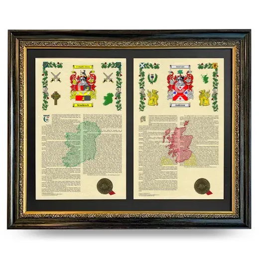 Double Armorial History Framed - Heirloom