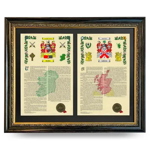 Double Armorial History Framed - Heirloom