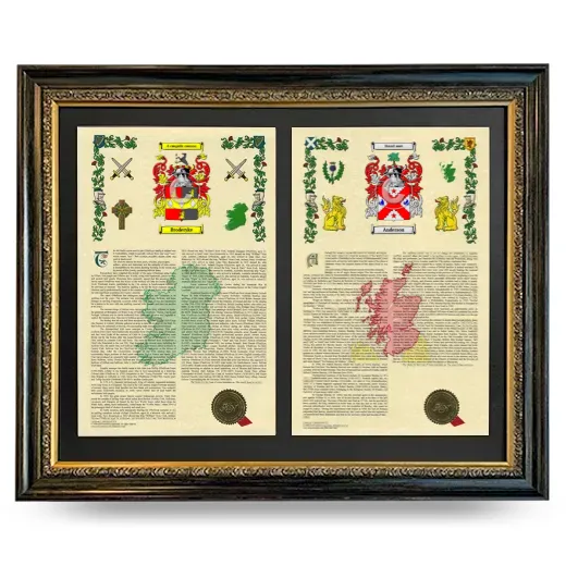 Double Armorial History Framed - Heirloom