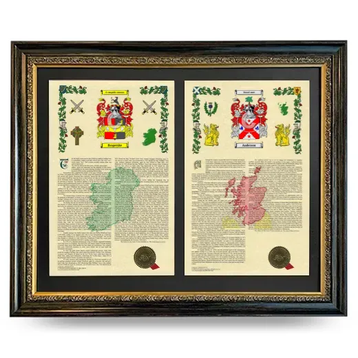 Double Armorial History Framed - Heirloom