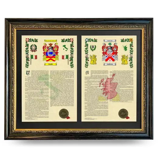 Double Armorial History Framed - Heirloom