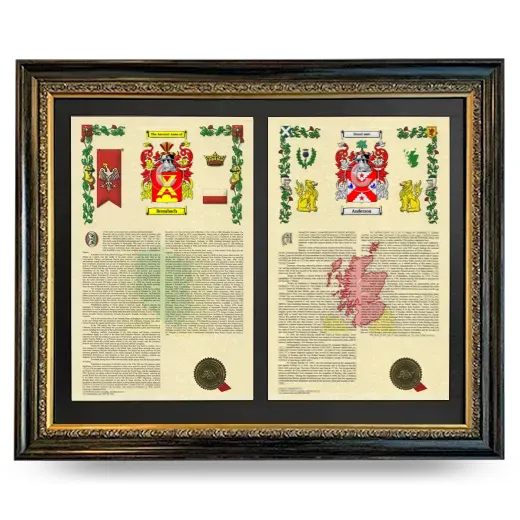 Double Armorial History Framed - Heirloom