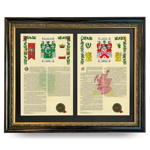 Double Armorial History Framed - Heirloom
