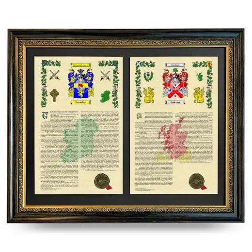 Double Armorial History Framed - Heirloom