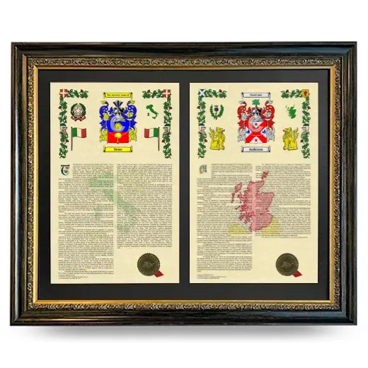 Double Armorial History Framed - Heirloom