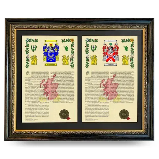Double Armorial History Framed - Heirloom