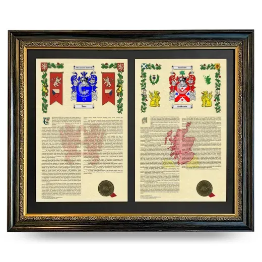 Double Armorial History Framed - Heirloom