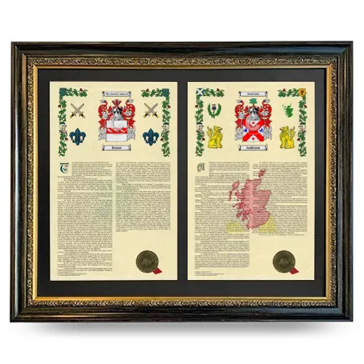 Double Armorial History Framed - Heirloom