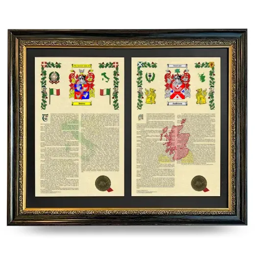 Double Armorial History Framed - Heirloom
