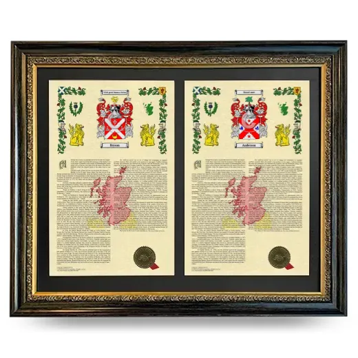 Double Armorial History Framed - Heirloom