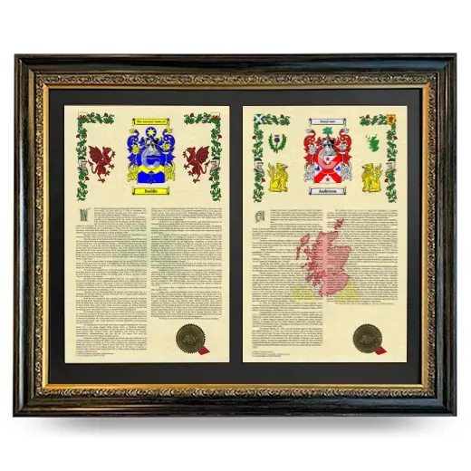 Double Armorial History Framed - Heirloom