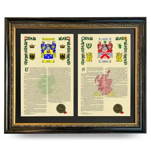 Double Armorial History Framed - Heirloom