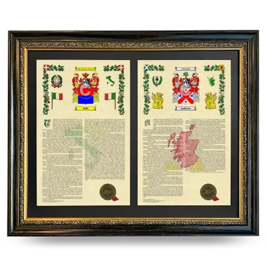 Double Armorial History Framed - Heirloom