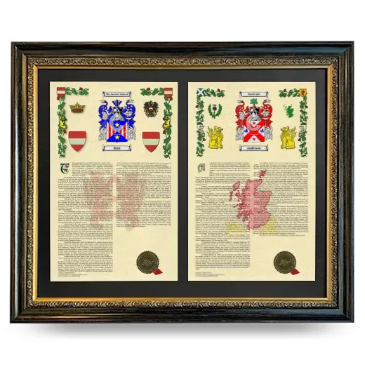 Double Armorial History Framed - Heirloom