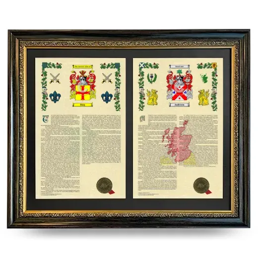 Double Armorial History Framed - Heirloom